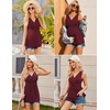 image:imageEkouaer Womens Maternity Tank Tops 3 Packs Sleeveless Nursing Tops V Neck Breastfeeding Shirts Pregnancy ClothesMaroon  Army Green  Black3pcs