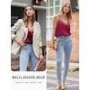 image:imageEkouaer Womens Silk Satin Cami Tank Top 2026 Mesh VNeck Adjustable Strap Sleeveless Summer Camisole Blouse2blackWine Red