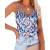 image:imageEkouaer Womens Silk Satin Cami Tank Top 2026 Mesh VNeck Adjustable Strap Sleeveless Summer Camisole BlouseColorful