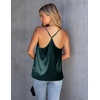 image:imageEkouaer Womens Silk Satin Cami Tank Top 2026 Mesh VNeck Adjustable Strap Sleeveless Summer Camisole BlouseLake Green Leopard