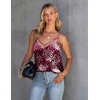 image:imageEkouaer Womens Silk Satin Cami Tank Top 2026 Mesh VNeck Adjustable Strap Sleeveless Summer Camisole BlousePinkBlack Leopard