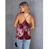 image:imageEkouaer Womens Silk Satin Cami Tank Top 2026 Mesh VNeck Adjustable Strap Sleeveless Summer Camisole BlousePinkBlack Leopard