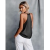 image:imageEkouaer Womens Silk Satin Camisole Tank Tops V Neck Sleeveless Spaghetti Straps Blouse Casual Racerback ShirtBlack