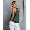 image:imageEkouaer Womens Silk Satin Camisole Tank Tops V Neck Sleeveless Spaghetti Straps Blouse Casual Racerback ShirtBright Green