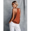 image:imageEkouaer Womens Silk Satin Camisole Tank Tops V Neck Sleeveless Spaghetti Straps Blouse Casual Racerback ShirtBrown