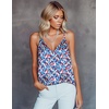 image:imageEkouaer Womens Silk Satin Camisole Tank Tops V Neck Sleeveless Spaghetti Straps Blouse Casual Racerback ShirtBrush Strokes