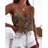 image:imageEkouaer Womens Silk Satin Camisole Tank Tops V Neck Sleeveless Spaghetti Straps Blouse Casual Racerback ShirtEthnic Style