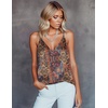 image:imageEkouaer Womens Silk Satin Camisole Tank Tops V Neck Sleeveless Spaghetti Straps Blouse Casual Racerback ShirtEthnic Style