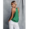 image:imageEkouaer Womens Silk Satin Camisole Tank Tops V Neck Sleeveless Spaghetti Straps Blouse Casual Racerback ShirtGreen