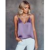 image:imageEkouaer Womens Silk Satin Camisole Tank Tops V Neck Sleeveless Spaghetti Straps Blouse Casual Racerback ShirtLilac