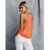 image:imageEkouaer Womens Silk Satin Camisole Tank Tops V Neck Sleeveless Spaghetti Straps Blouse Casual Racerback ShirtOrange