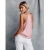 image:imageEkouaer Womens Silk Satin Camisole Tank Tops V Neck Sleeveless Spaghetti Straps Blouse Casual Racerback ShirtPastel Pink