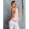 image:imageEkouaer Womens Silk Satin Camisole Tank Tops V Neck Sleeveless Spaghetti Straps Blouse Casual Racerback ShirtPink Champagne
