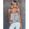 image:imageEkouaer Womens Silk Satin Camisole Tank Tops V Neck Sleeveless Spaghetti Straps Blouse Casual Racerback ShirtWhite Leopard