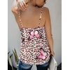 image:imageEkouaer Womens Silk Satin Tank Tops V Neck Camisole Spaghetti Strap Top Summer Basic BlouseButterfly Leopard