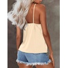 image:imageEkouaer Womens Silk Satin Tank Tops V Neck Camisole Spaghetti Strap Top Summer Basic BlouseLight Brown