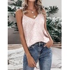 image:imageEkouaer Womens Silk Satin Tank Tops V Neck Camisole Spaghetti Strap Top Summer Basic BlousePink Leopard