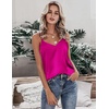 image:imageEkouaer Womens Silk Satin Tank Tops V Neck Camisole Spaghetti Strap Top Summer Basic BlouseRose