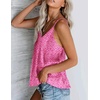 image:imageEkouaer Womens Silk Satin Tank Tops V Neck Camisole Spaghetti Strap Top Summer Basic BlouseRose Leopard