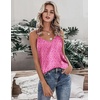 image:imageEkouaer Womens Silk Satin Tank Tops V Neck Camisole Spaghetti Strap Top Summer Basic BlouseRose Leopard