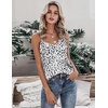image:imageEkouaer Womens Silk Satin Tank Tops V Neck Camisole Spaghetti Strap Top Summer Basic BlouseWhite Leopard