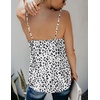 image:imageEkouaer Womens Silk Satin Tank Tops V Neck Camisole Spaghetti Strap Top Summer Basic BlouseWhite Leopard