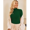 image:imageEkouaer Womens Turtleneck Shirts Ribbed Pullover Sweater Long Sleeves Tops Midweight Thermal Underwear BlouseEvergreen