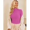 image:imageEkouaer Womens Turtleneck Shirts Ribbed Pullover Sweater Long Sleeves Tops Midweight Thermal Underwear BlouseRose Red
