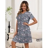 image:imageEkouaer Zipper Robes for Women Short Knit Bathrobes Lightweight Knee Length Housecoat with Pockets Nightgown S3XLGrey Coffee