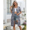 image:imageEkouaer Zipper Robes for Women Short Knit Bathrobes Lightweight Knee Length Housecoat with Pockets Nightgown S3XLGrey Coffee