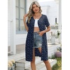 image:imageEkouaer Zipper Robes for Women Short Knit Bathrobes Lightweight Knee Length Housecoat with Pockets Nightgown S3XLNavy Blue Star