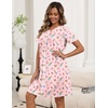 image:imageEkouaer Zipper Robes for Women Short Knit Bathrobes Lightweight Knee Length Housecoat with Pockets Nightgown S3XLPink Stripe