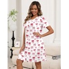 image:imageEkouaer Zipper Robes for Women Short Knit Bathrobes Lightweight Knee Length Housecoat with Pockets Nightgown S3XLRed Bow Tie