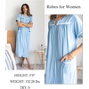 image:imageEkouaer Zipper Robes for Women Short Sleeve Bathrobe Soft Lightweight Housecoat Full Length Nightgown with Pockets S3XLLight Blue