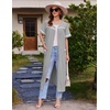 image:imageEkouaer Zipper Robes for Women Short Sleeve Bathrobe Soft Lightweight Housecoat Full Length Nightgown with Pockets S3XLLight Grey