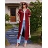 image:imageEkouaer Zipper Robes for Women Short Sleeve Bathrobe Soft Lightweight Housecoat Full Length Nightgown with Pockets S3XLWine Red