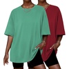 Light Green/Wine Red