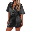 image:imageEkouaer 2 Piece Pajama Set Silk Soft Sleepwear Short Sleeve Causal Homewear PajamaB