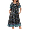 Navy Blue Flower