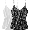 White/Black Flower Print