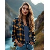 image:imageEkouaer 3 Pack Long Sleeve Shirts for Women V Neck T Shirt Fall Casual Tops Basic Base Layer Undershirts Tees 2025 SXXLBlackBlueCaramel