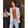 image:imageEkouaer 3 Pack Long Sleeve Shirts for Women V Neck T Shirt Fall Casual Tops Basic Base Layer Undershirts Tees 2025 SXXLBlackBlueCaramel