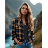 image:imageEkouaer 3 Pack Long Sleeve Shirts for Women V Neck T Shirt Fall Casual Tops Basic Base Layer Undershirts Tees 2025 SXXLBlackWhiteHot Pink