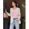 image:imageEkouaer 3 Pack Long Sleeve Shirts for Women V Neck T Shirt Fall Casual Tops Basic Base Layer Undershirts Tees 2025 SXXLLight BlueGreenPink