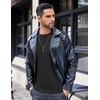 image:imageEkouaer Mens Long Sleeve Shirts Crew Neck Fleece Thermal Undershirts Midweight Sweatshirts Soft Base Layer Pullover Tee Tops2pcs Black Khaki