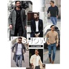 image:imageEkouaer Mens Long Sleeve Shirts Crew Neck Fleece Thermal Undershirts Midweight Sweatshirts Soft Base Layer Pullover Tee TopsDark Red