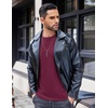 image:imageEkouaer Mens Long Sleeve Shirts Crew Neck Fleece Thermal Undershirts Midweight Sweatshirts Soft Base Layer Pullover Tee TopsDark Red