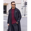 image:imageEkouaer Mens Long Sleeve Shirts Crew Neck Fleece Thermal Undershirts Midweight Sweatshirts Soft Base Layer Pullover Tee TopsDark Red