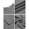 image:imageEkouaer Mens Long Sleeve Shirts Crew Neck Fleece Thermal Undershirts Midweight Sweatshirts Soft Base Layer Pullover Tee TopsGrey