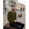 image:imageEkouaer Mens Long Sleeve Shirts Ribbed Pullover Tees Sim Fit Thermal Tops Crew Neck Stretchy Undershirts S3XLArmy Green